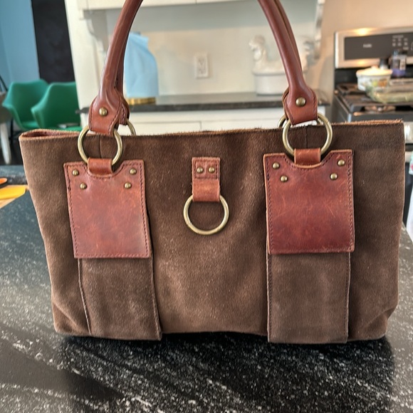 Sundance High Quality Brown leather suede handbag - Picture 2 of 7